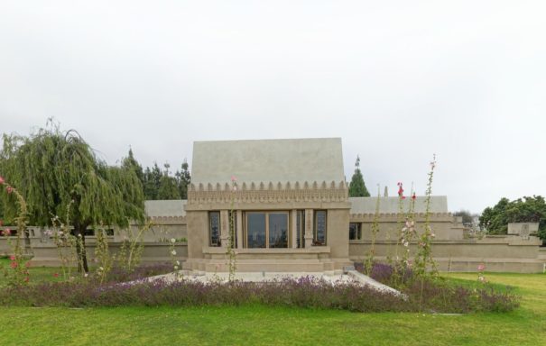 Hollyhock house with the garden