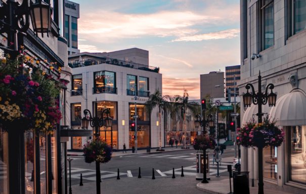 Rodeo drive in the evening