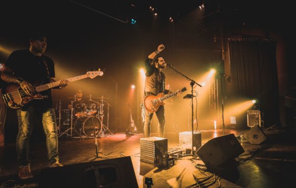 Picture of band during stage show